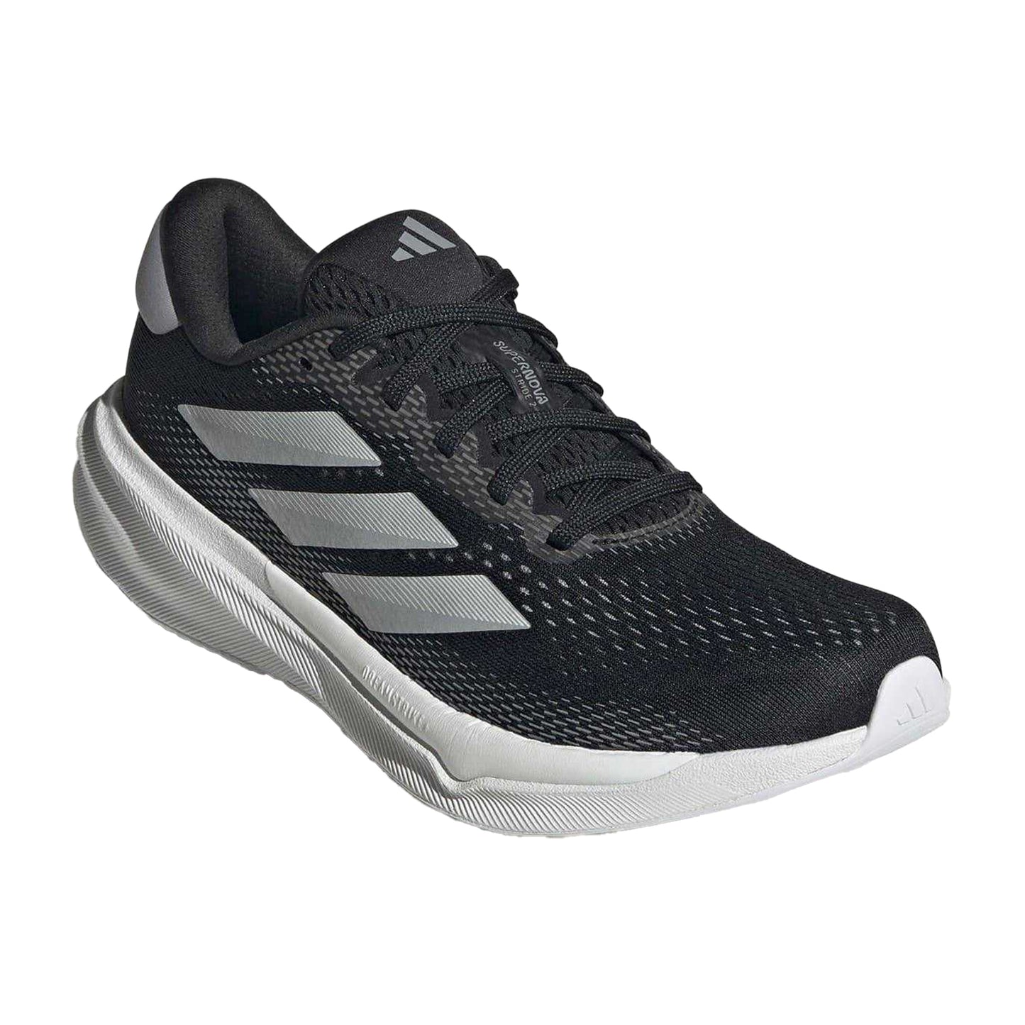 Black-White - Pack Shot - Adidas Womens-Ladies Supernova Stride 2 Running Shoes