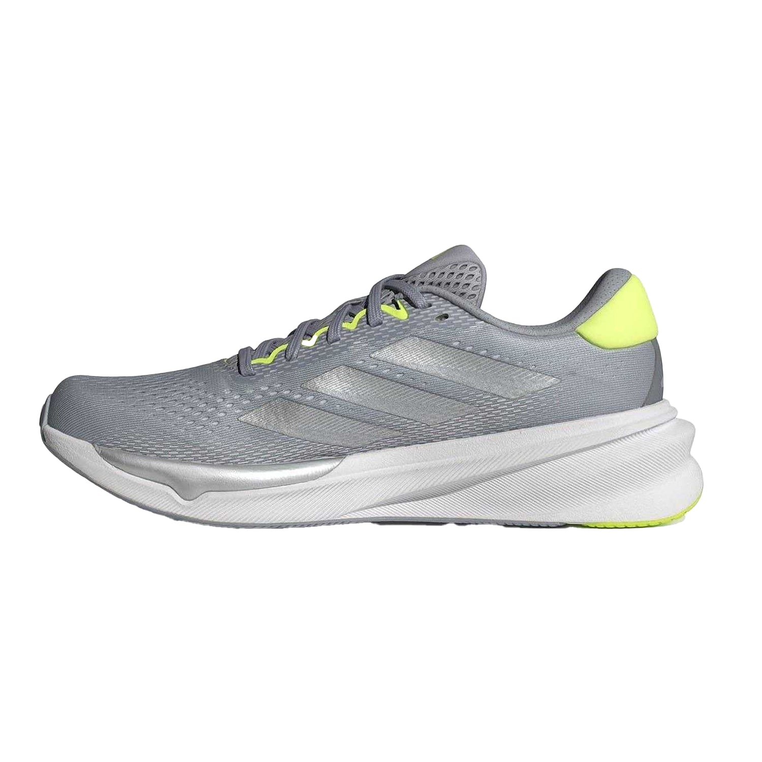 Silver - Side - Adidas Womens-Ladies Supernova Stride 2 Running Shoes