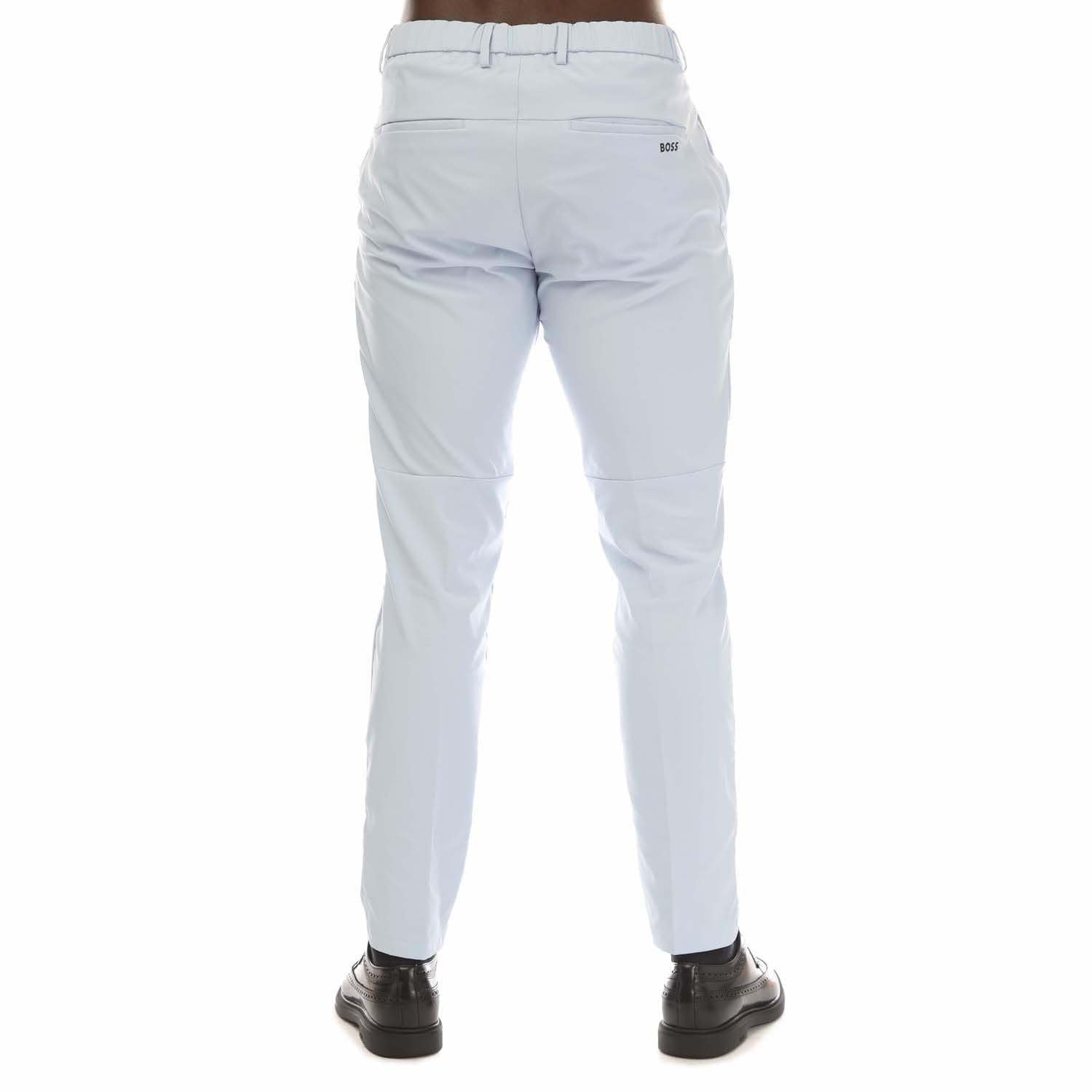 Blue - Back - Boss Mens L-KaitonL Slim Trousers