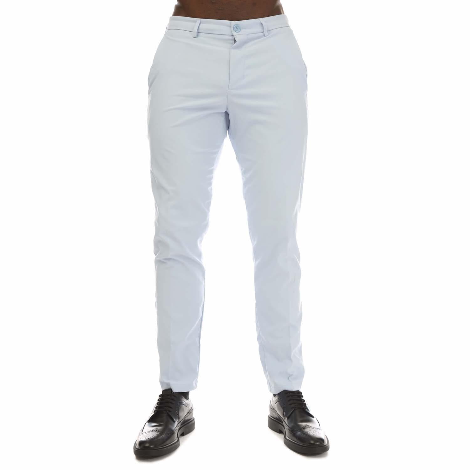 Blue - Front - Boss Mens L-KaitonL Slim Trousers