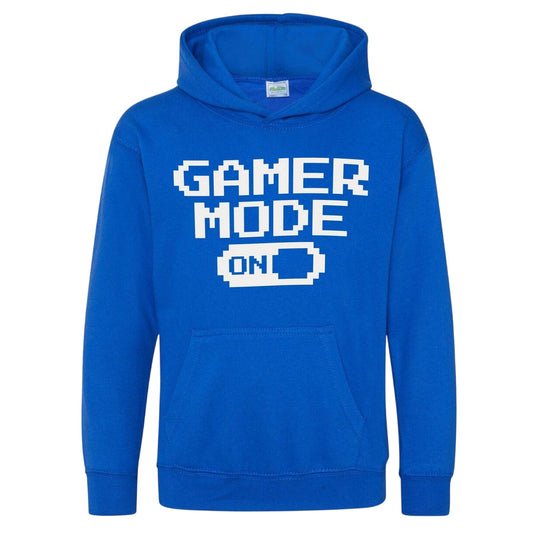 Blue - Front - AWD Childrens-Kids Gamer Mode Hoodie