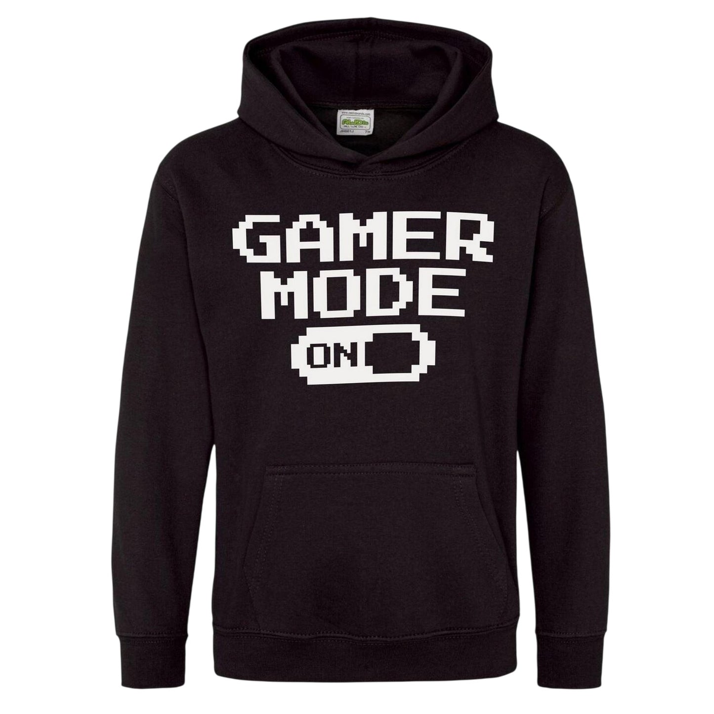 Black - Front - AWD Childrens-Kids Gamer Mode Hoodie