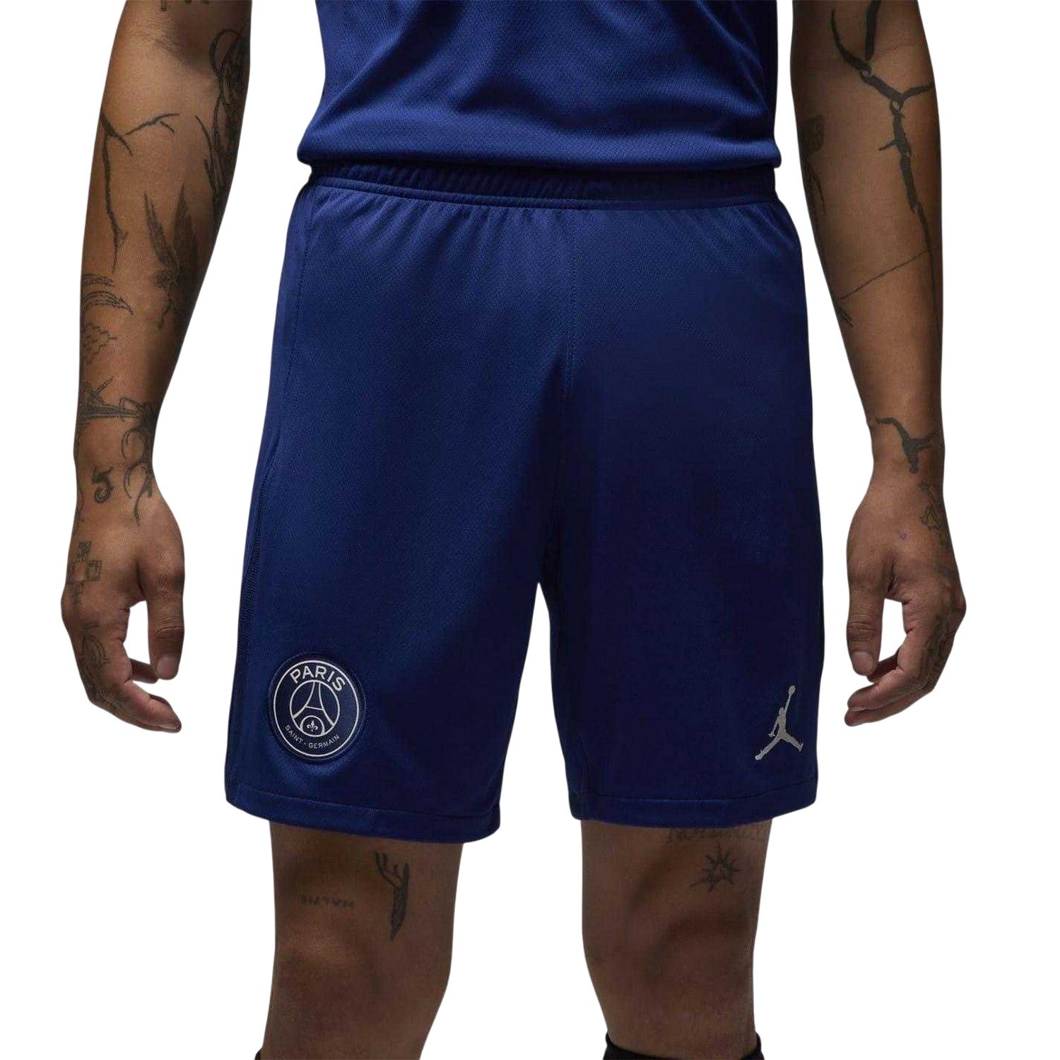 Blue-Phantom - Front - Nike Mens Air Jordan Paris Saint Germain FC Football Shorts