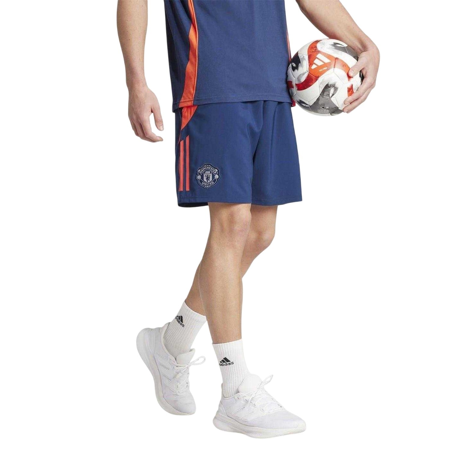 Indigo-Red - Pack Shot - Adidas Mens Tiro 24 Manchester United FC Shorts