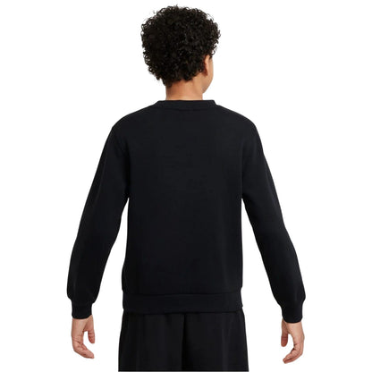 Black - Back - Nike Childrens-Kids Gold Logo Sweatshirt