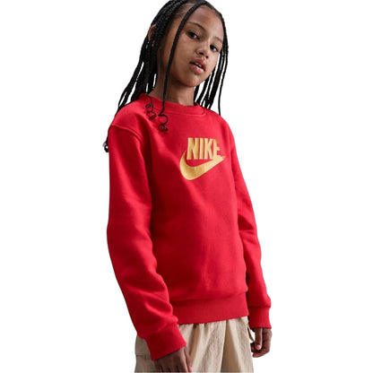 Red-Gold - Front - Nike Childrens-Kids Gold Logo Sweatshirt