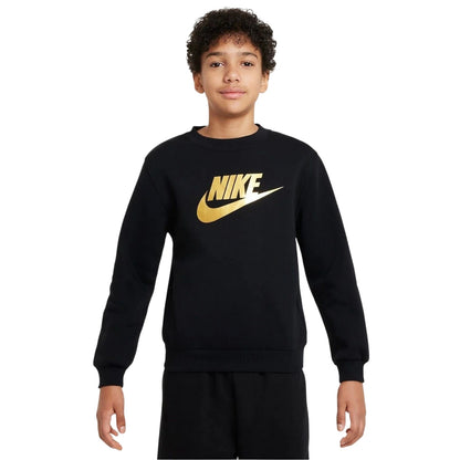Black - Front - Nike Childrens-Kids Gold Logo Sweatshirt