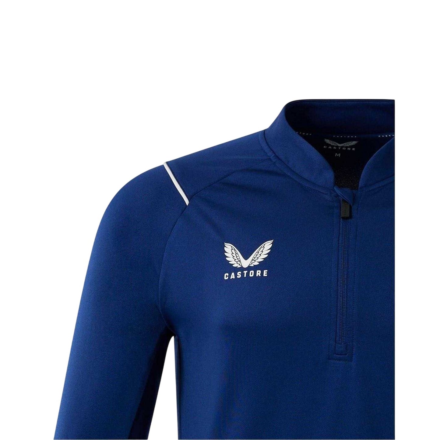 Blue - Side - Rangers FC Mens Zip Neck Regular Sweatshirt