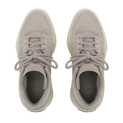 Sesame - Side - Adidas Mens Fear Of God Suede Platform High Top Trainers
