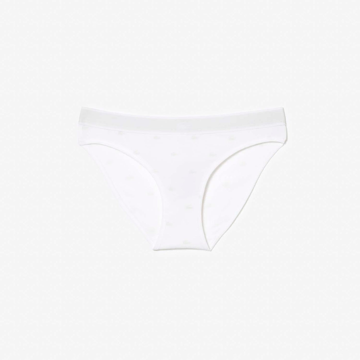 White - Front - Lacoste Womens-Ladies Cotton Stretch Briefs