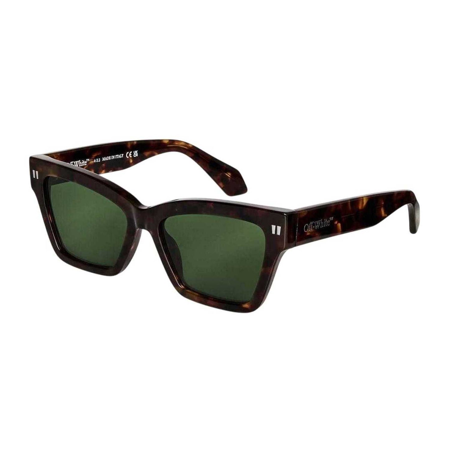 Havana - Front - Off White Unisex Adult Cincinnati Cat Eye Sunglasses