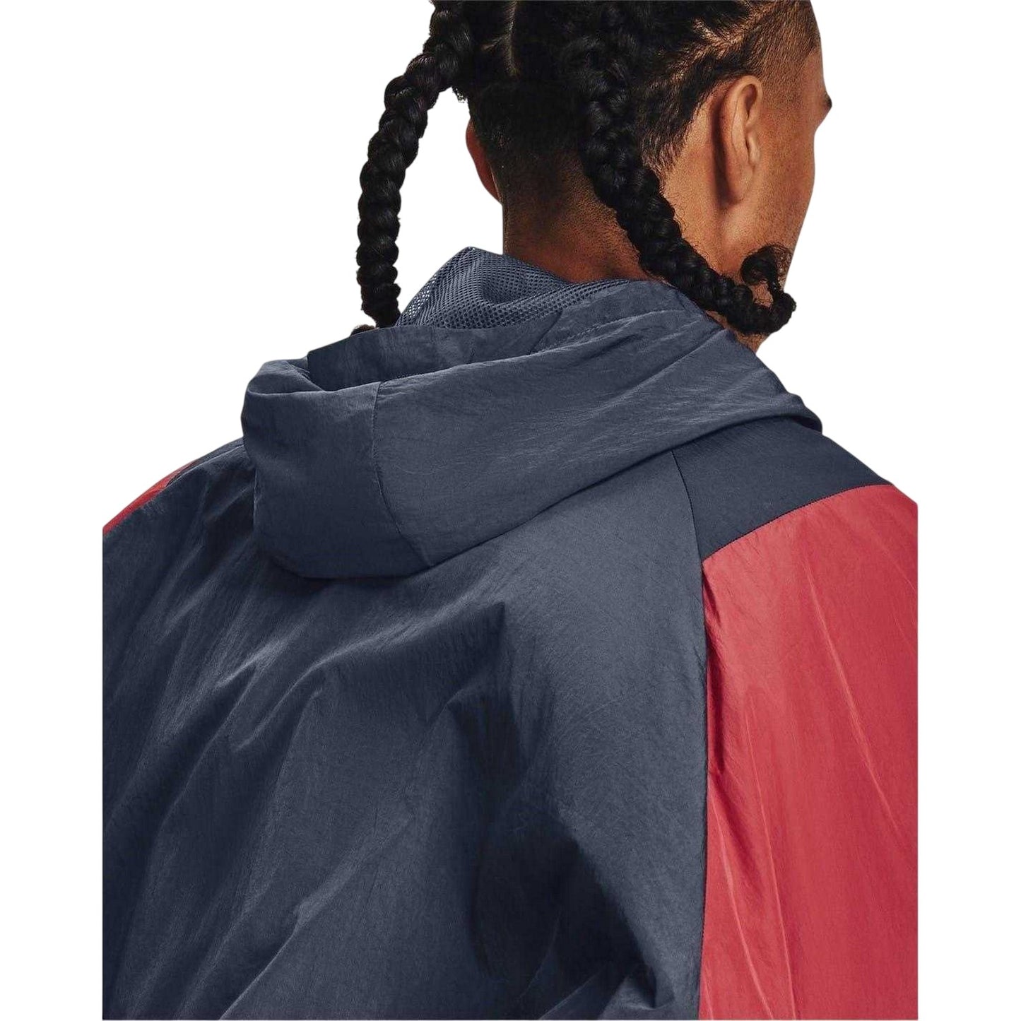 Grey-Red - Side - Under Armour Mens Rush Lightweight Jacket