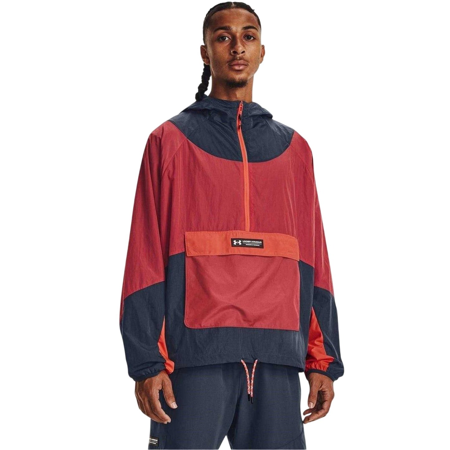 Grey-Red - Lifestyle - Under Armour Mens Rush Lightweight Jacket