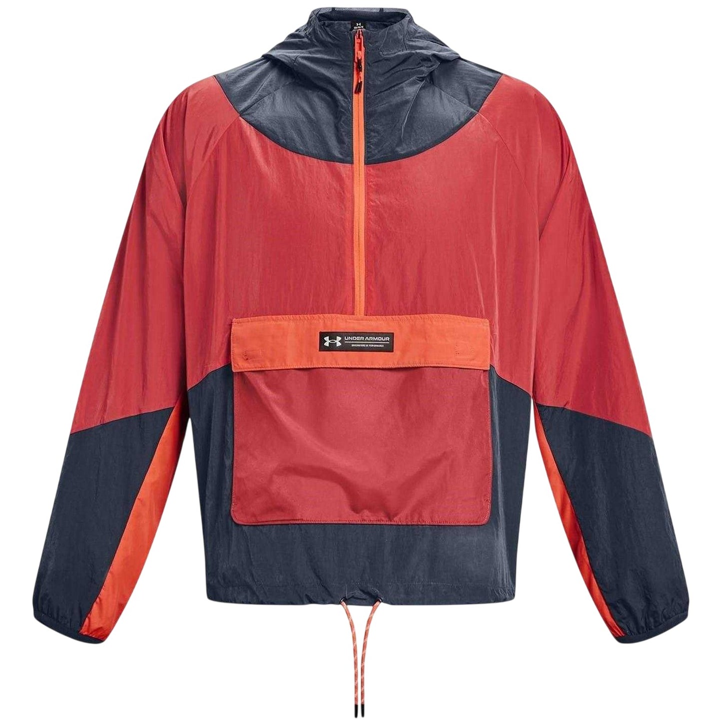 Grey-Red - Front - Under Armour Mens Rush Lightweight Jacket