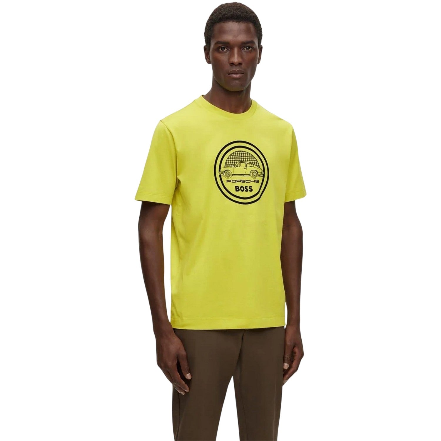 Green - Lifestyle - Boss Mens Porsche Logo T-Shirt
