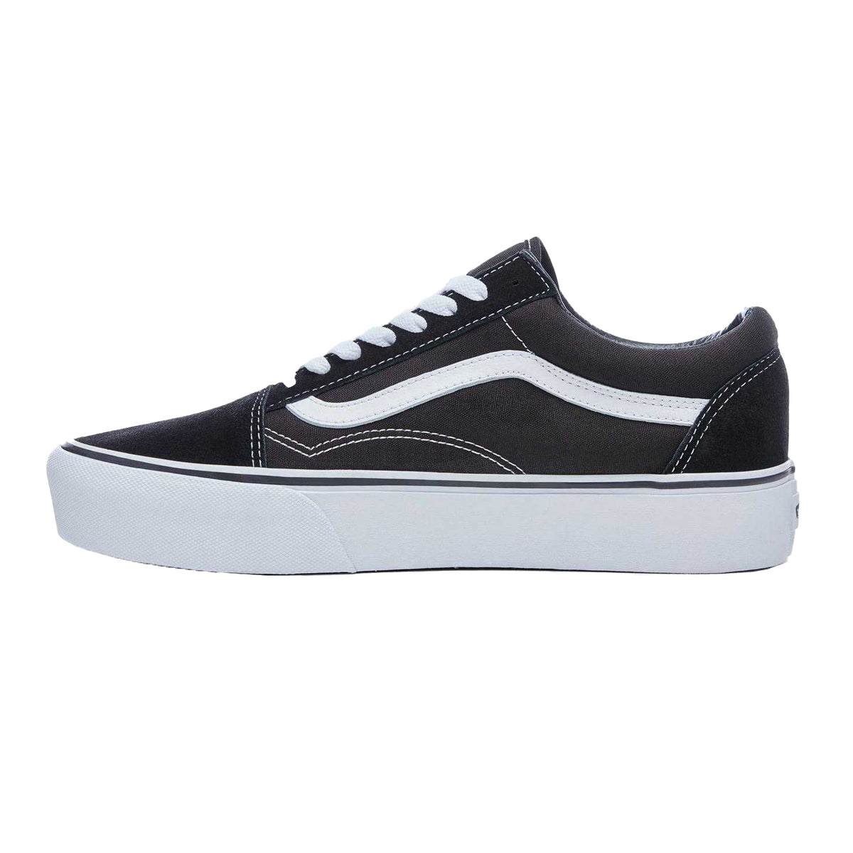 Black-White - Back - Vans Unisex Adult Old Skool Suede Skate Shoes