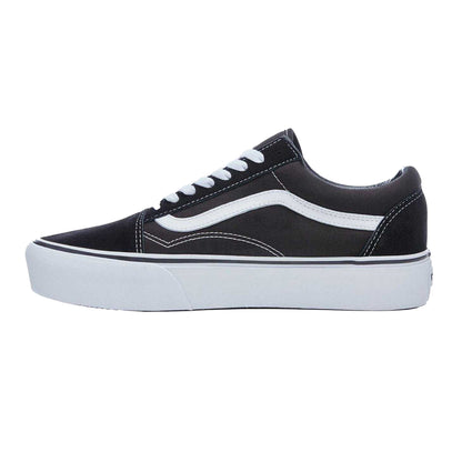 Black-White - Back - Vans Unisex Adult Old Skool Suede Skate Shoes