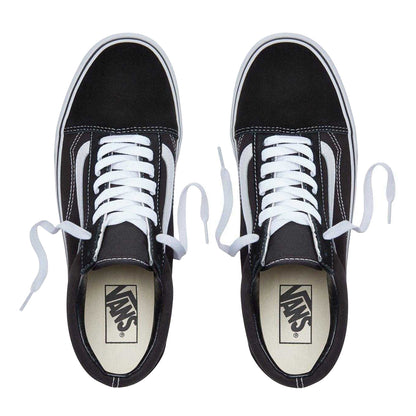 Black-White - Side - Vans Unisex Adult Old Skool Suede Skate Shoes