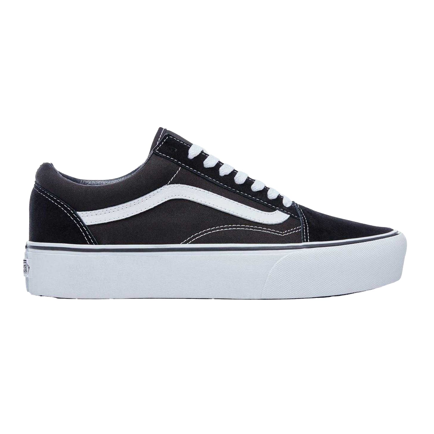 Black-White - Front - Vans Unisex Adult Old Skool Suede Skate Shoes