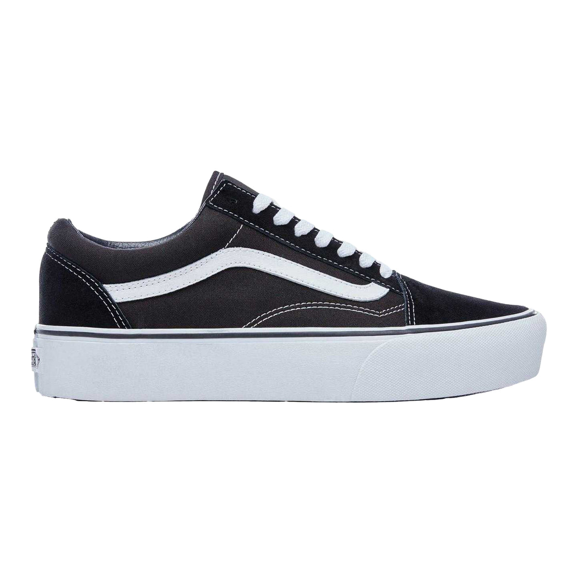 Black-White - Front - Vans Unisex Adult Old Skool Suede Skate Shoes