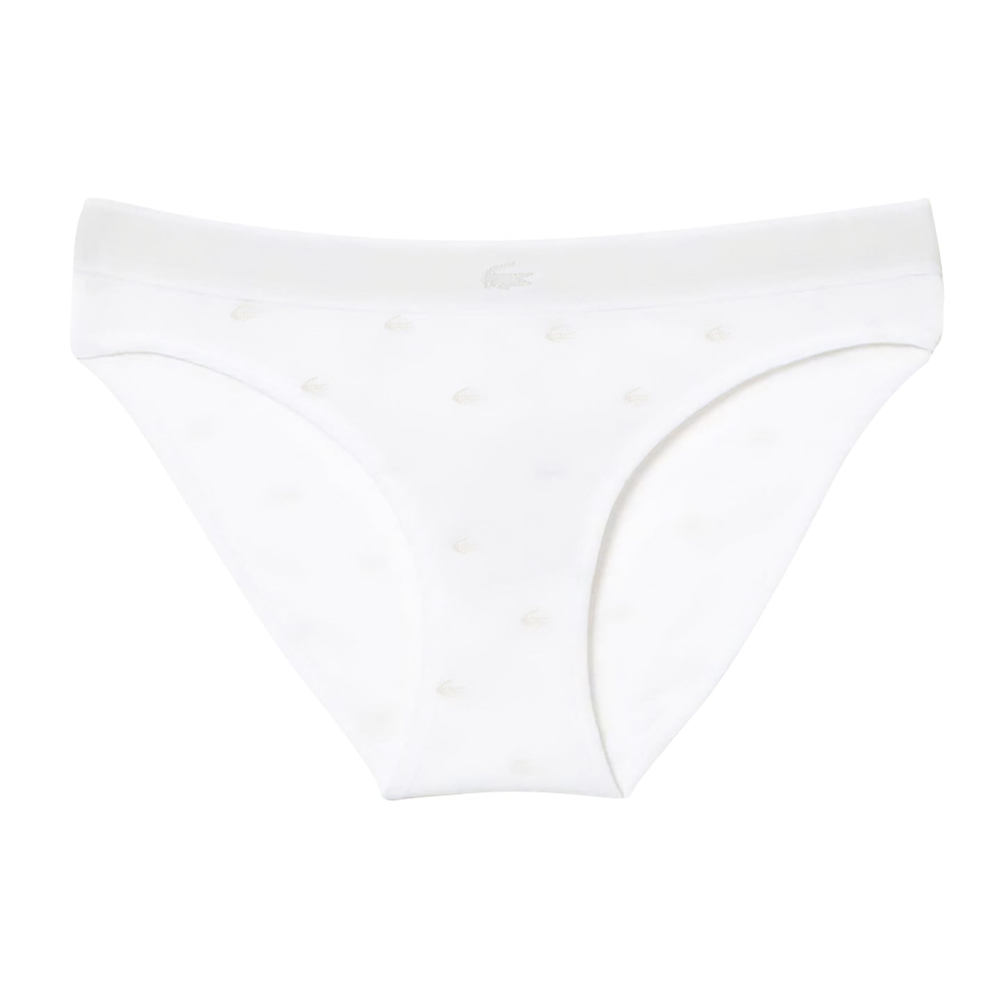 White - Front - Lacoste Womens-Ladies Cotton Stretch Briefs