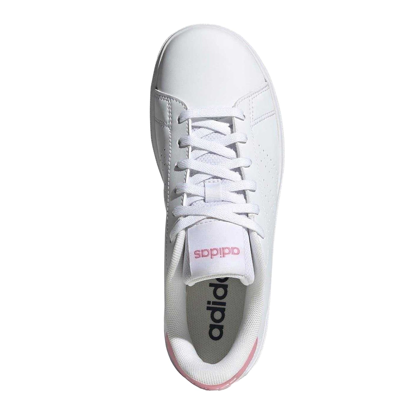 White-Pink - Lifestyle - Adidas Unisex Adult Advantage Base 2.0 Flat Trainers