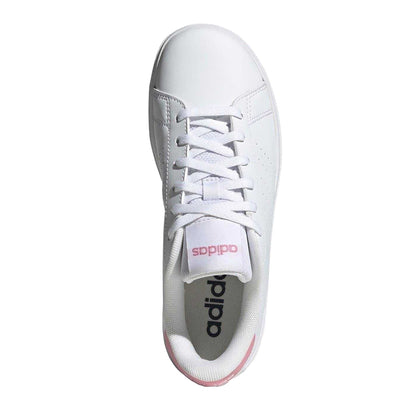 White-Pink - Lifestyle - Adidas Unisex Adult Advantage Base 2.0 Flat Trainers