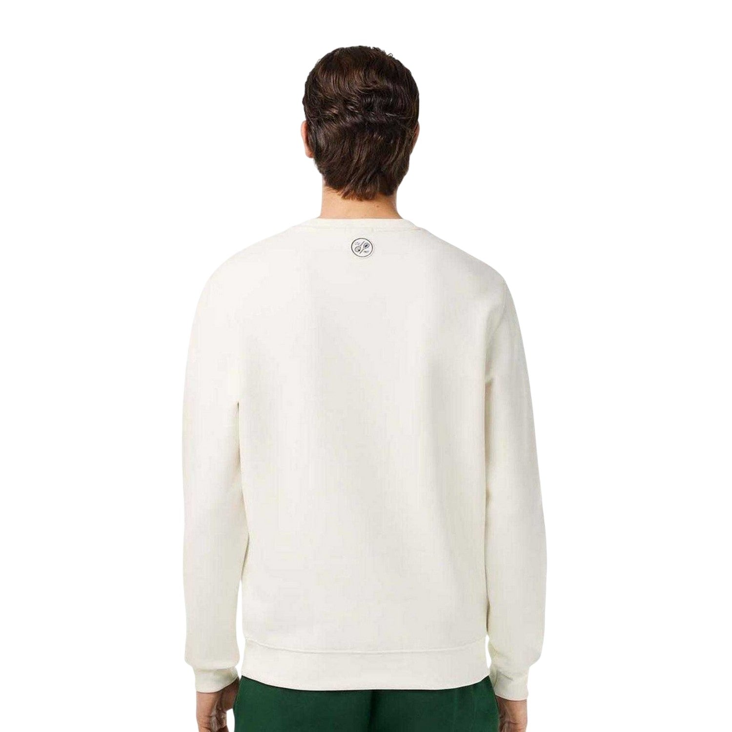 Cream - Back - Lacoste Unisex Adult Roland Garros Edition Sweatshirt