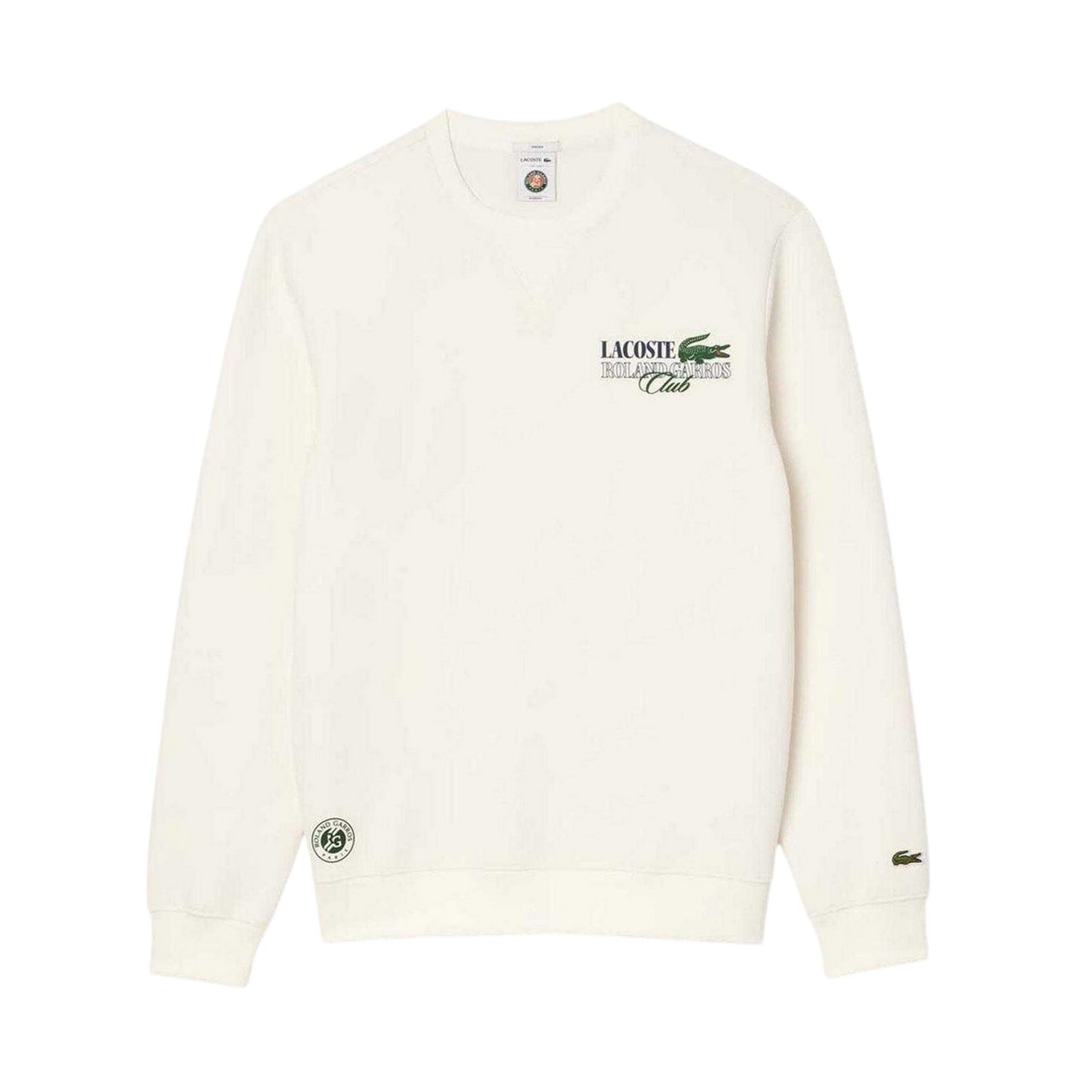 Cream - Front - Lacoste Unisex Adult Roland Garros Edition Sweatshirt