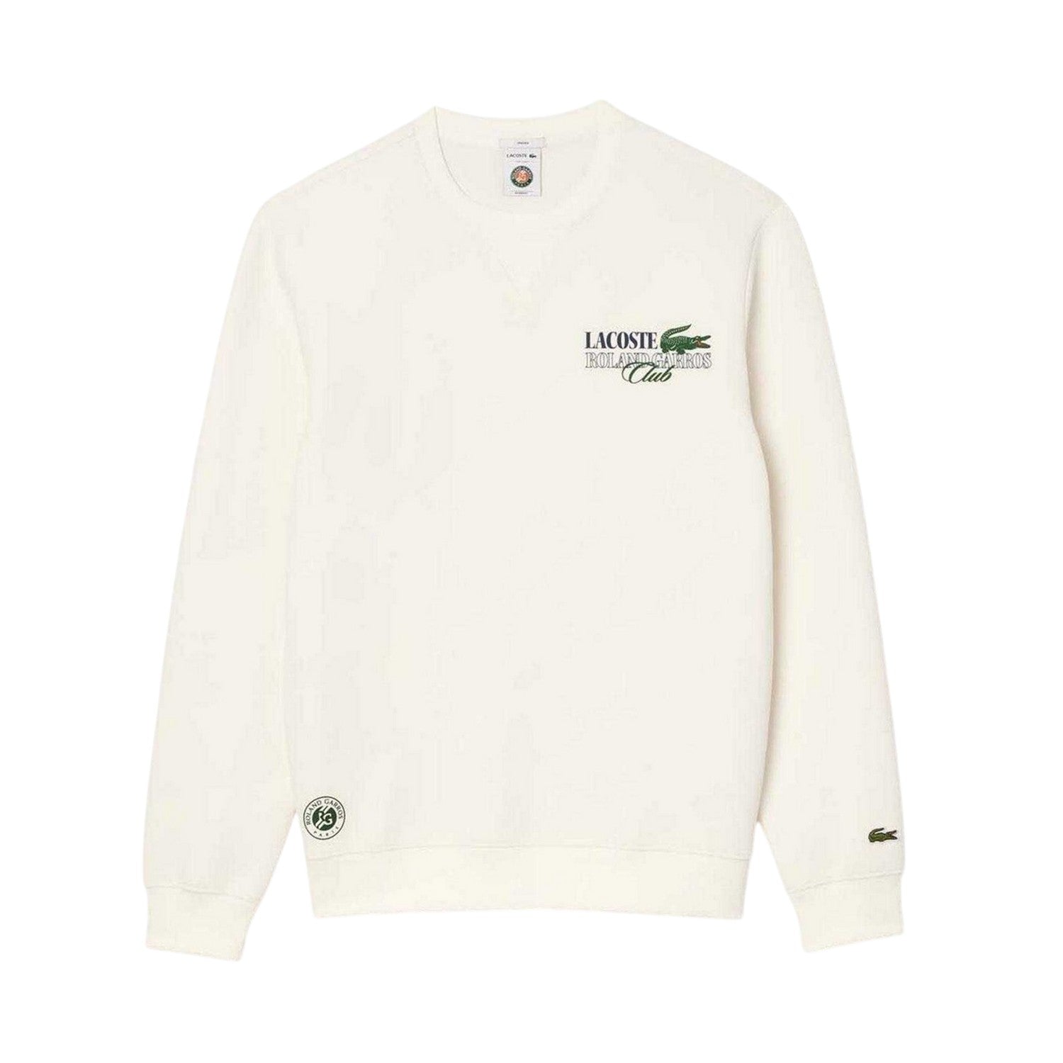 Cream - Front - Lacoste Unisex Adult Roland Garros Edition Sweatshirt