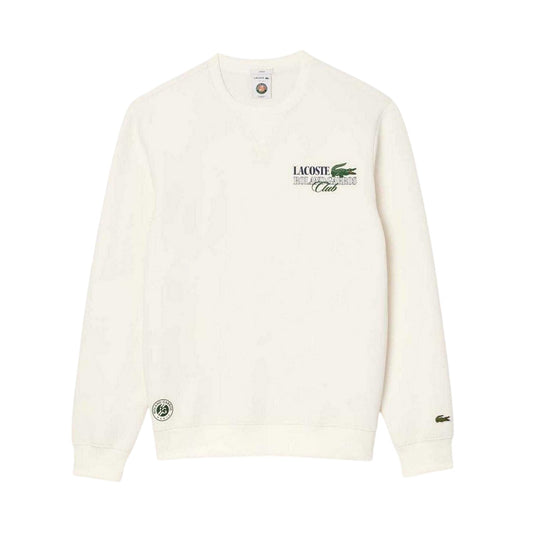Cream - Front - Lacoste Unisex Adult Roland Garros Edition Sweatshirt