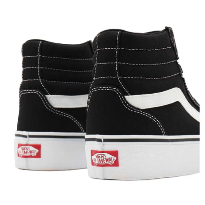 Black-White - Lifestyle - Vans Womens-Ladies Filmore Canvas Platform High Top Trainers