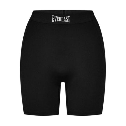 Black - Front - Everlast Womens-Ladies Nylon Logo Shorts