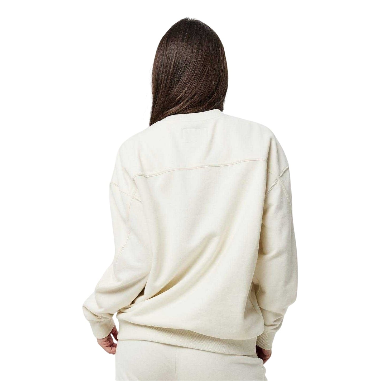Vintage White - Back - Jack Wills Womens-Ladies Drop Shoulder Relaxed Fit Sweatshirt