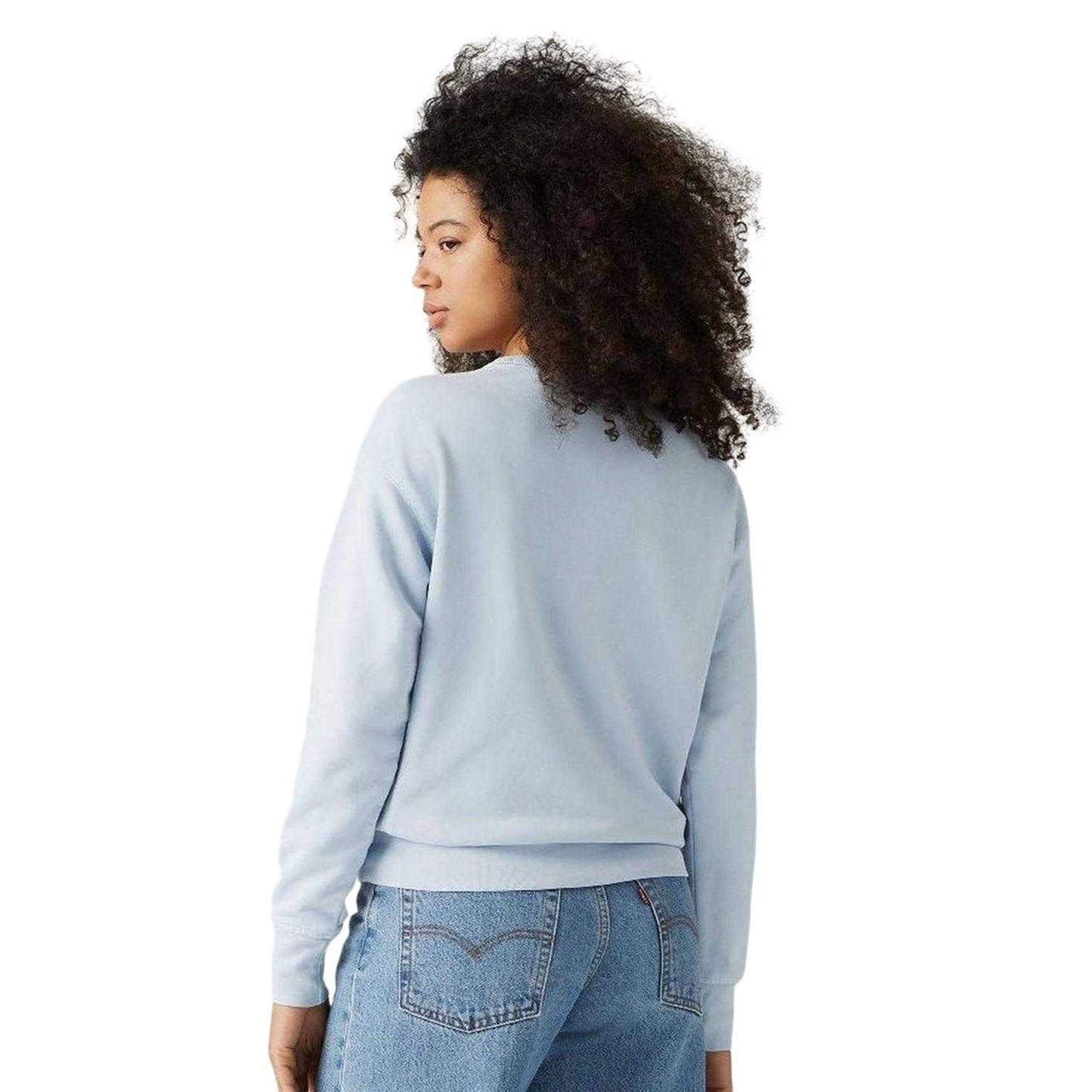 Niagara Blue - Back - Levis Womens-Ladies Heritage Drop Shoulder Long-Sleeved Sweatshirt