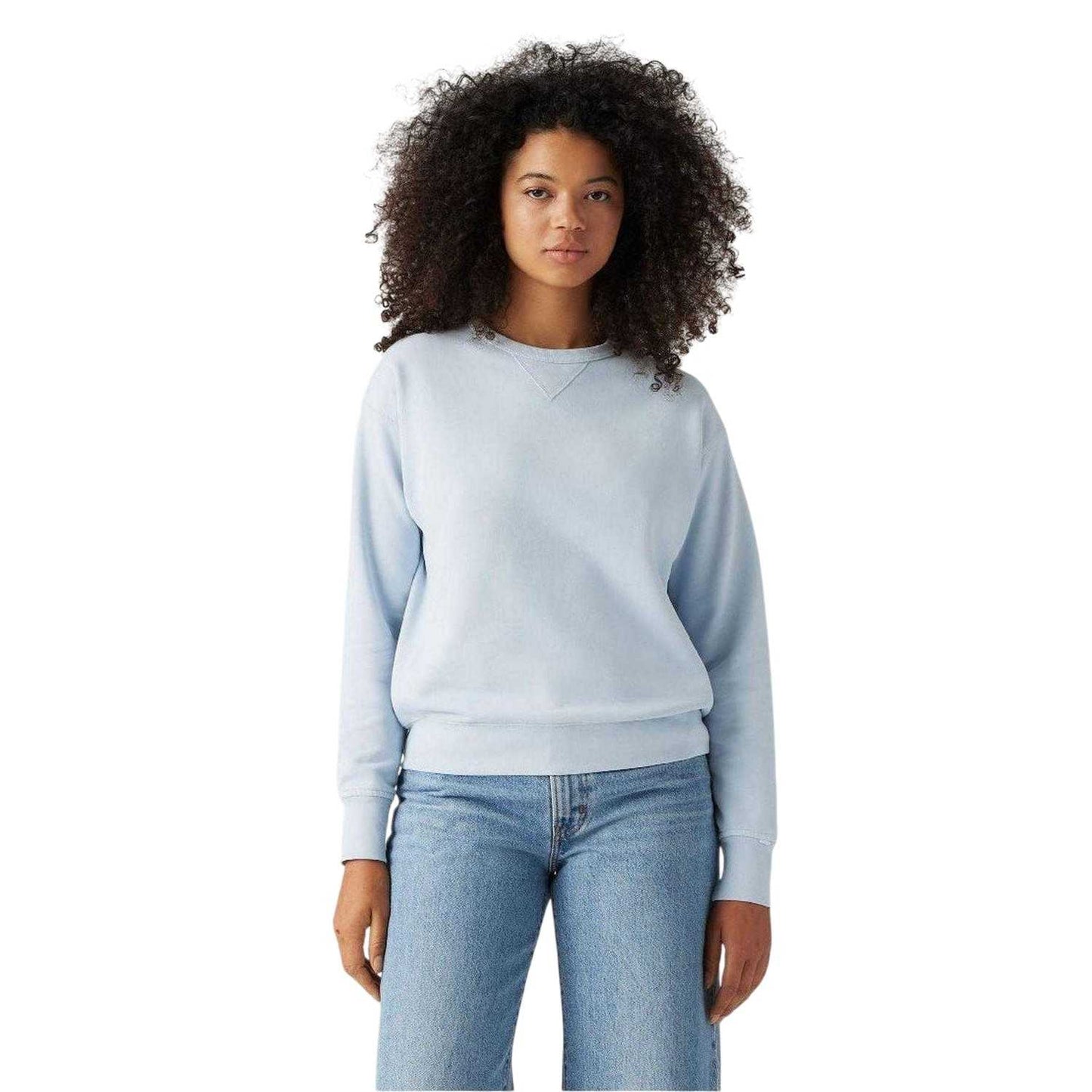 Niagara Blue - Side - Levis Womens-Ladies Heritage Drop Shoulder Long-Sleeved Sweatshirt
