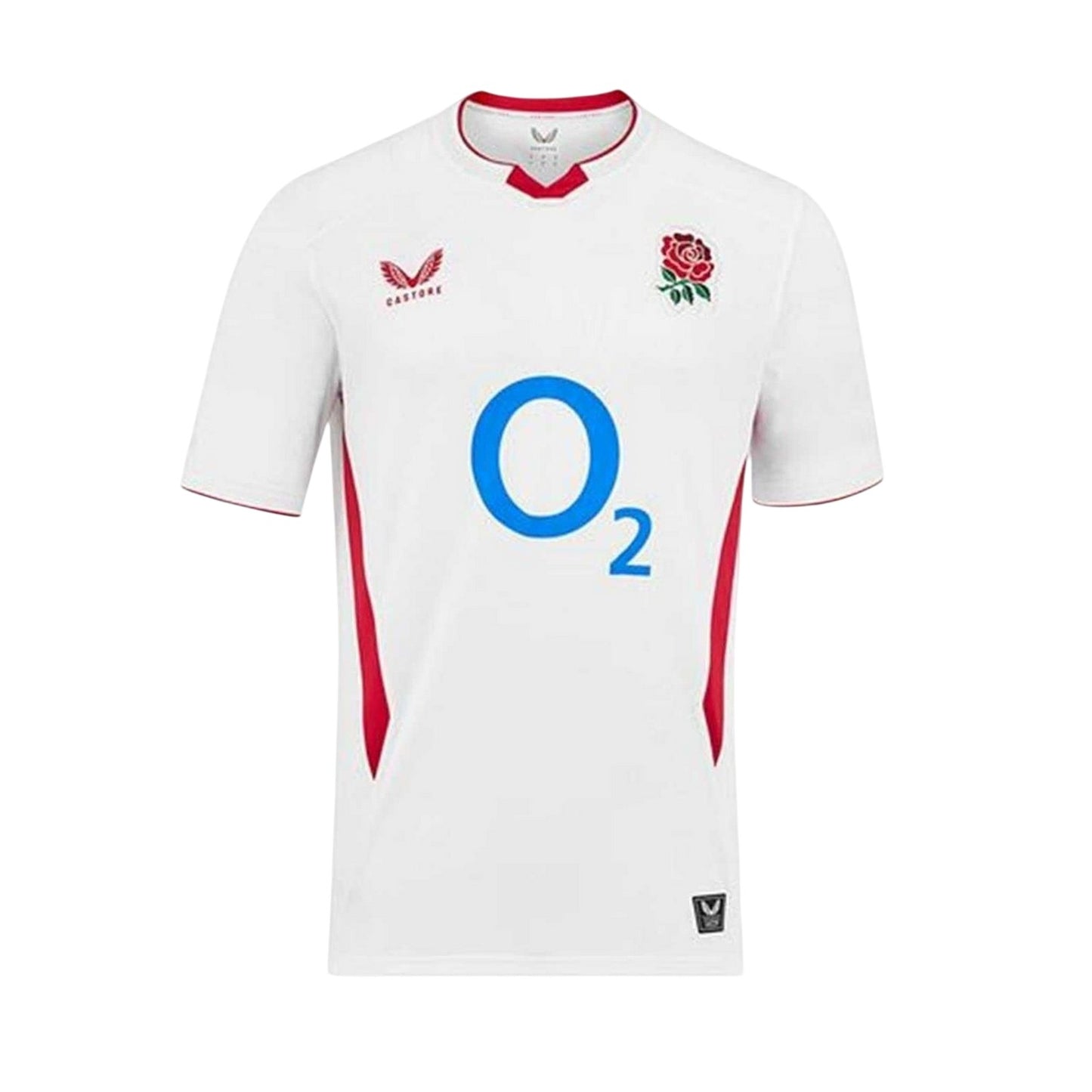 White-Red - Front - Castore Mens 2025 England Rugby T-Shirt