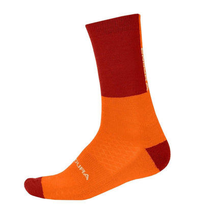 Harvest Orange - Front - Endura Womens-Ladies BaaBaa Merino Wool Cycling Socks