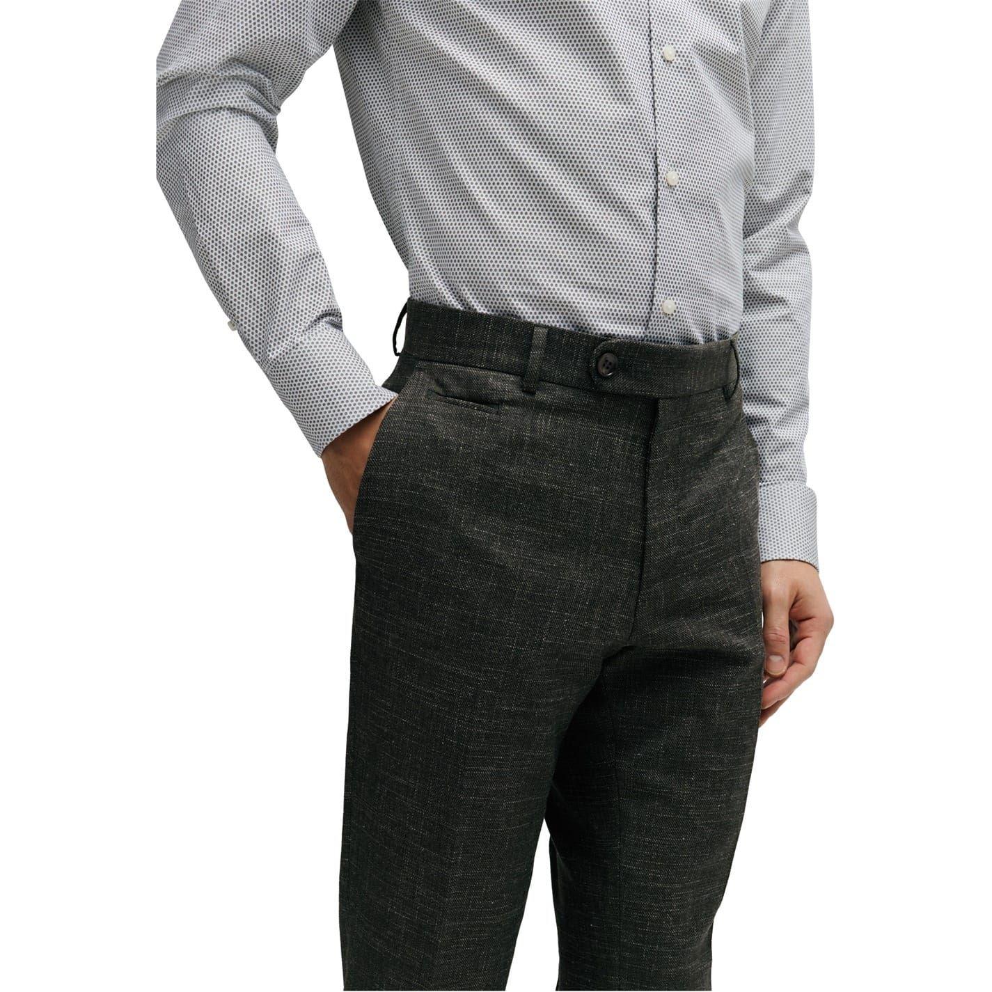 Dark Green - Lifestyle - Boss Mens H-Genius Slim Trousers