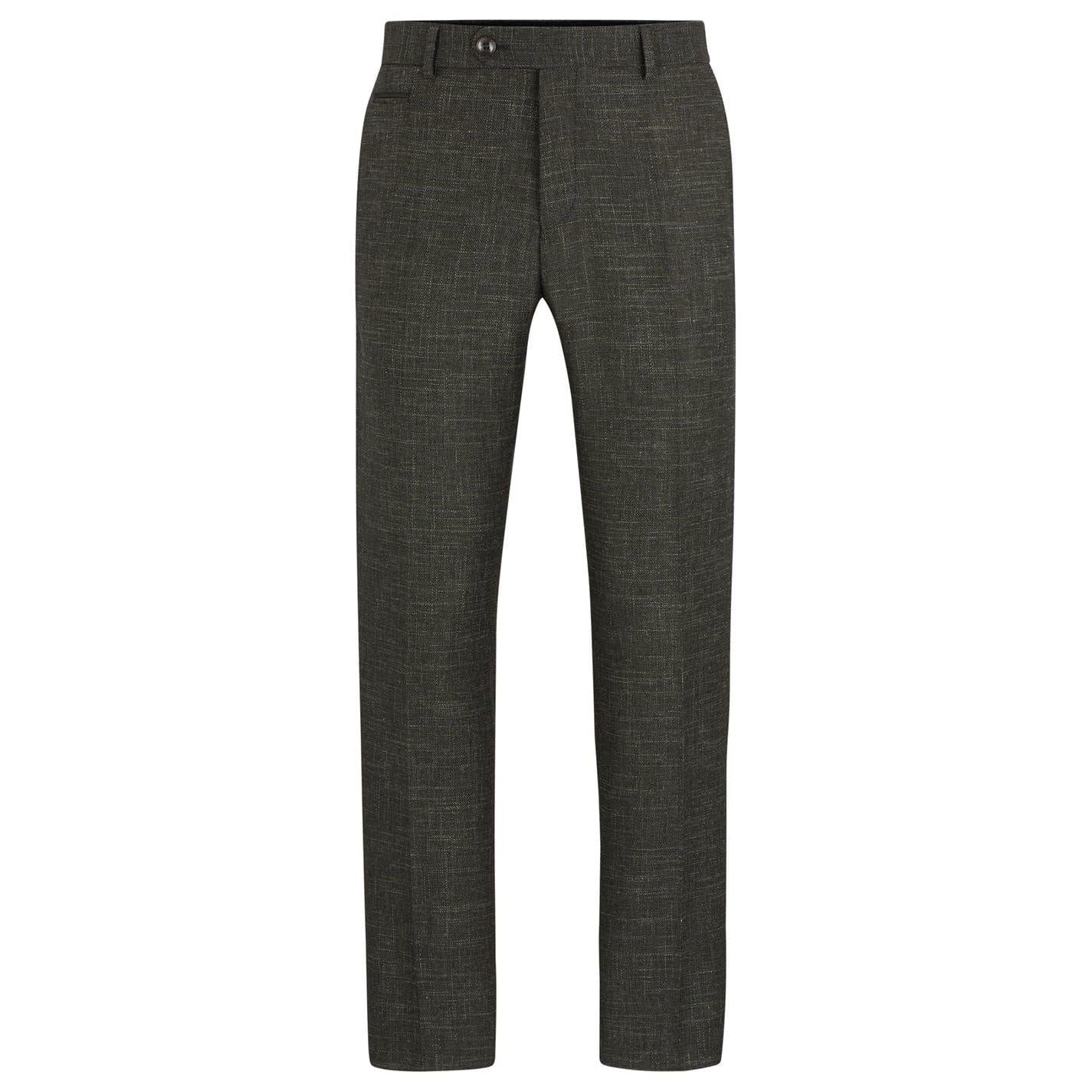 Dark Green - Pack Shot - Boss Mens H-Genius Slim Trousers