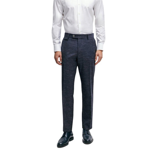 Dark Blue - Front - Boss Mens H-Genius Slim Trousers