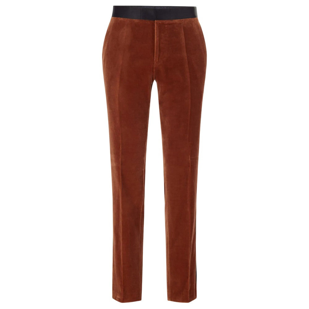 Brown - Front - Boss Mens H-Genius Slim Trousers