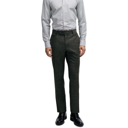 Dark Green - Front - Boss Mens H-Genius Slim Trousers