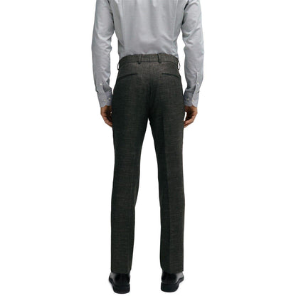 Dark Green - Back - Boss Mens H-Genius Slim Trousers