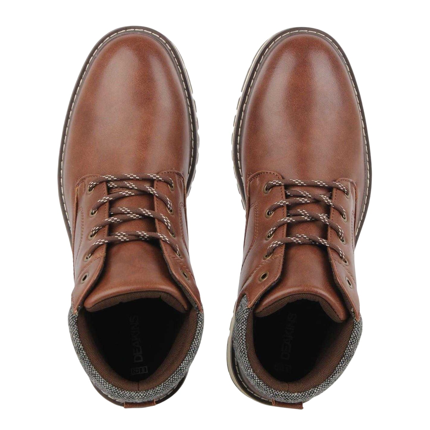 Brown - Side - Nicholas Deakins Mens Lace Up Chukka Boots