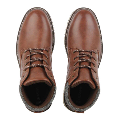 Brown - Side - Nicholas Deakins Mens Lace Up Chukka Boots