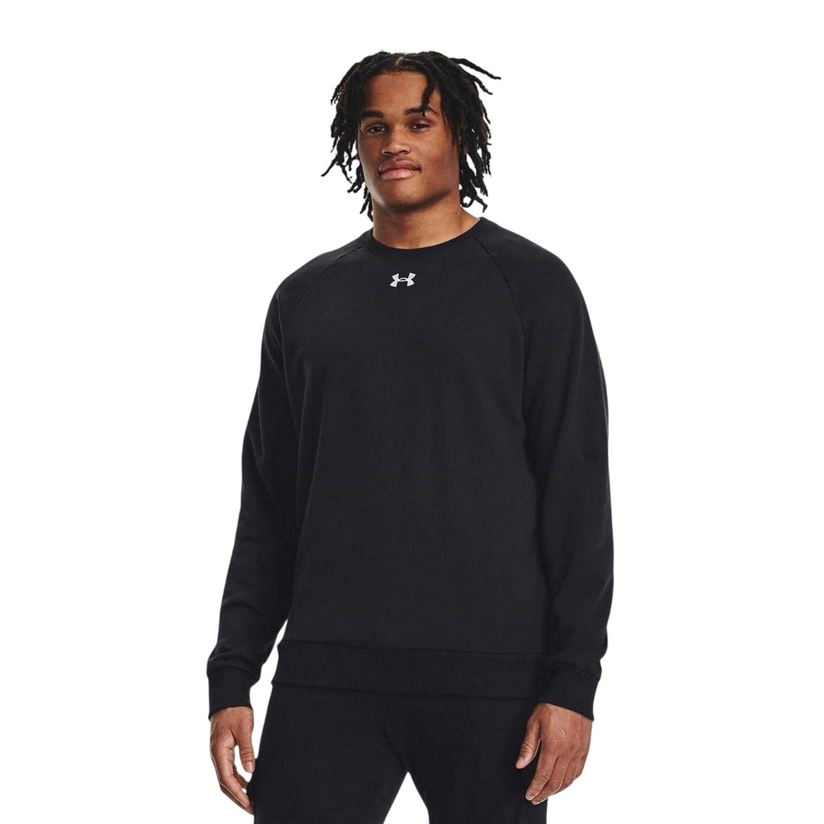 Black - Side - Under Armour Mens Rival Fleece Sweatshirt