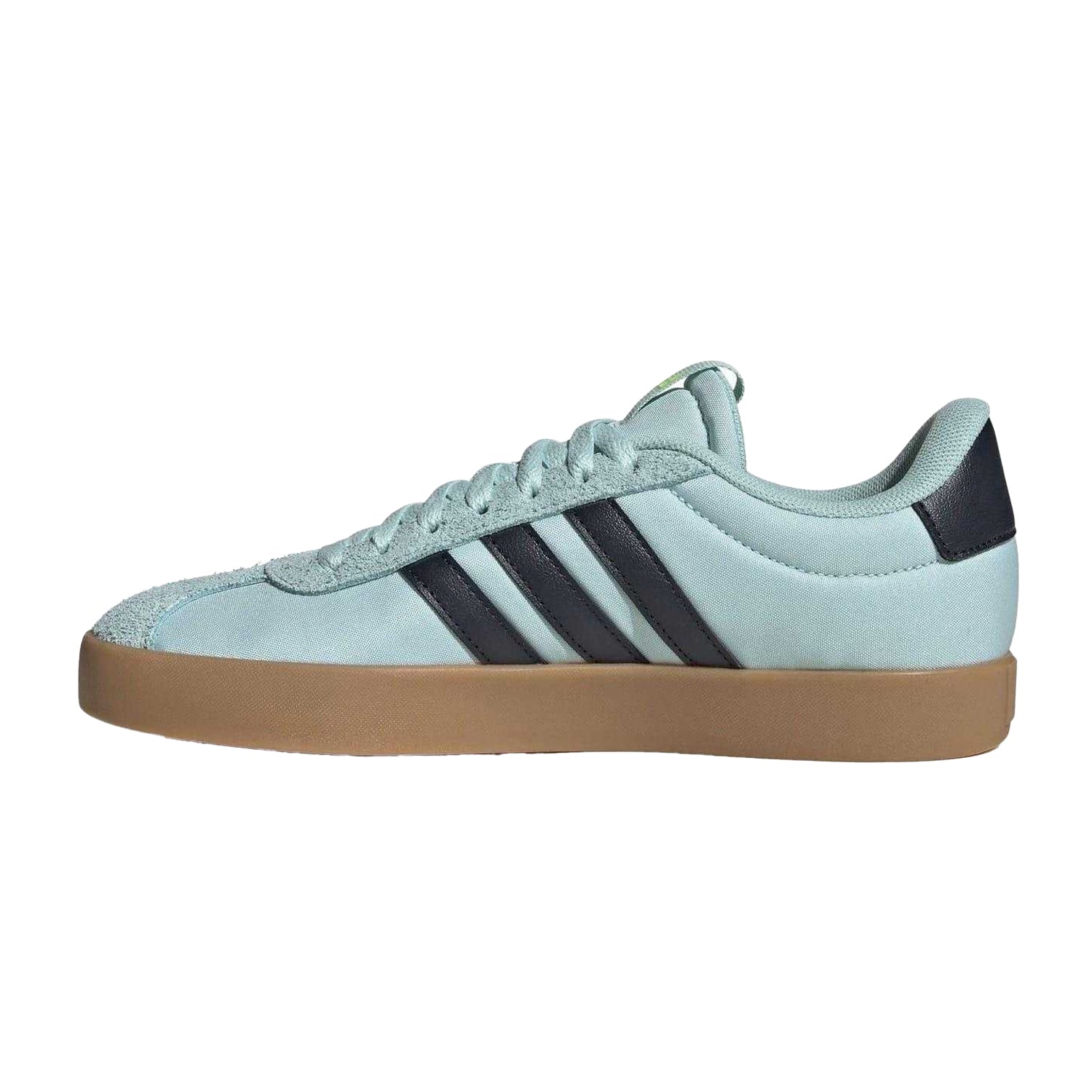 Aqua - Side - Adidas Womens-Ladies VL Court 3.0 Suede Flat Trainers