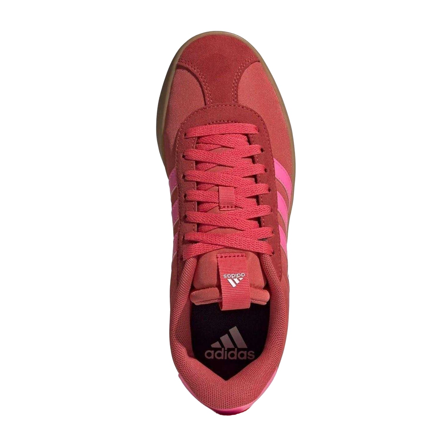 Red - Lifestyle - Adidas Womens-Ladies VL Court 3.0 Suede Flat Trainers