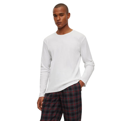 White-Red - Front - Boss Mens Long Pyjama Set